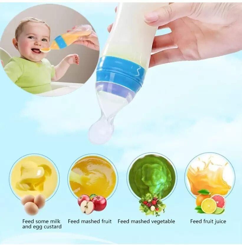 Silicone Feeding bottle with Spoon