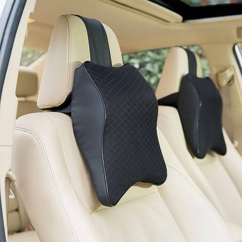 Car Neck Pillow Car Neck Headrest Pillow Memory Foam Car Accessories Cushion Car Seat Head Support Neck Protector Car Seat Neck Pillow, for Driving (1 Pc) - jugaad.shop