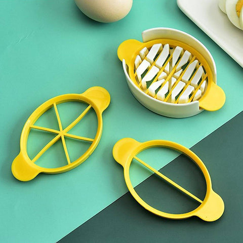 Egg Slicer, 3 in 1 Boiled Egg Slicer, Egg Slicer, Preserved Egg Slicer, Home Restaurant Kitchen Tool (1 Pc) - jugaad.shop