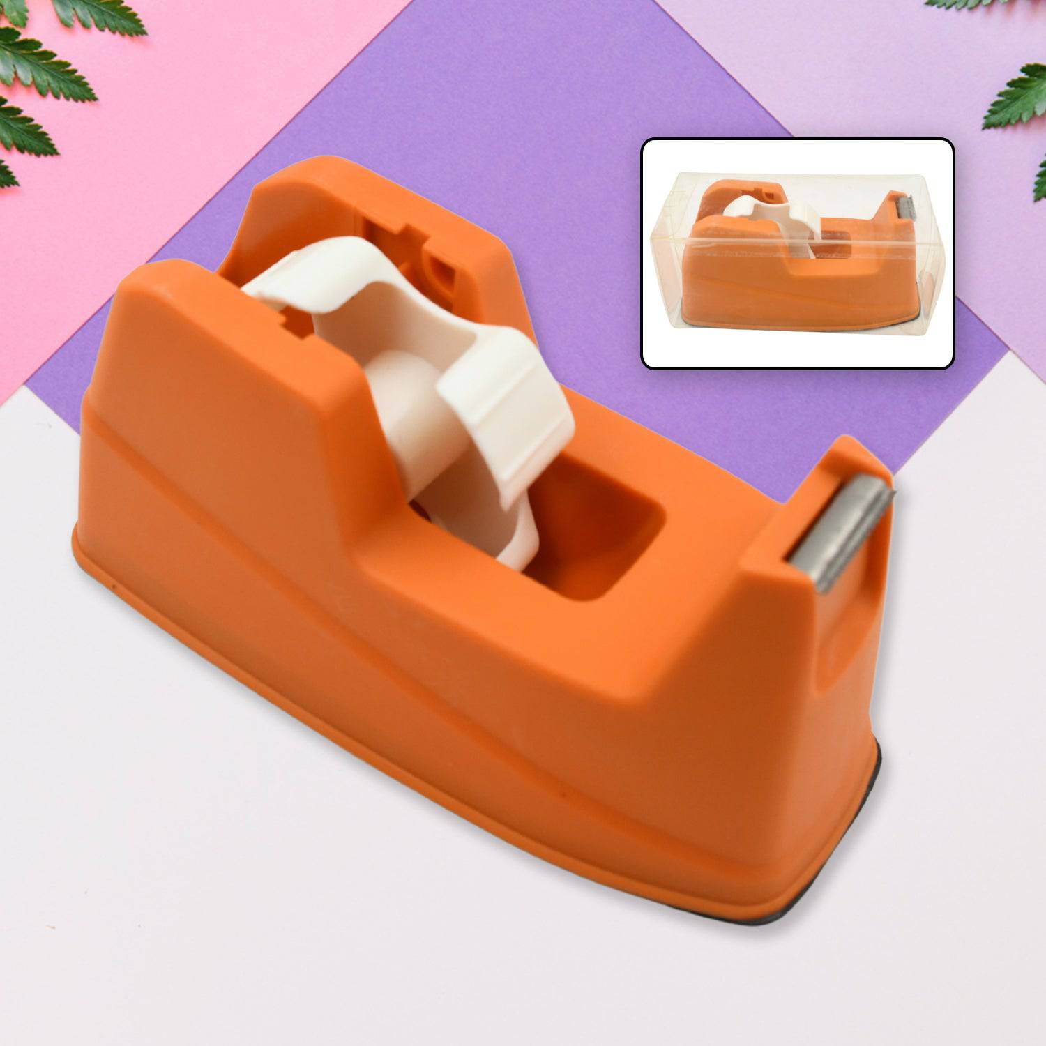 Plastic Tape Dispenser Cutter for Home Office use, Tape Dispenser for Stationary, Tape Cutter Packaging Tape (1 pc / 605 Gm) - jugaad.shop