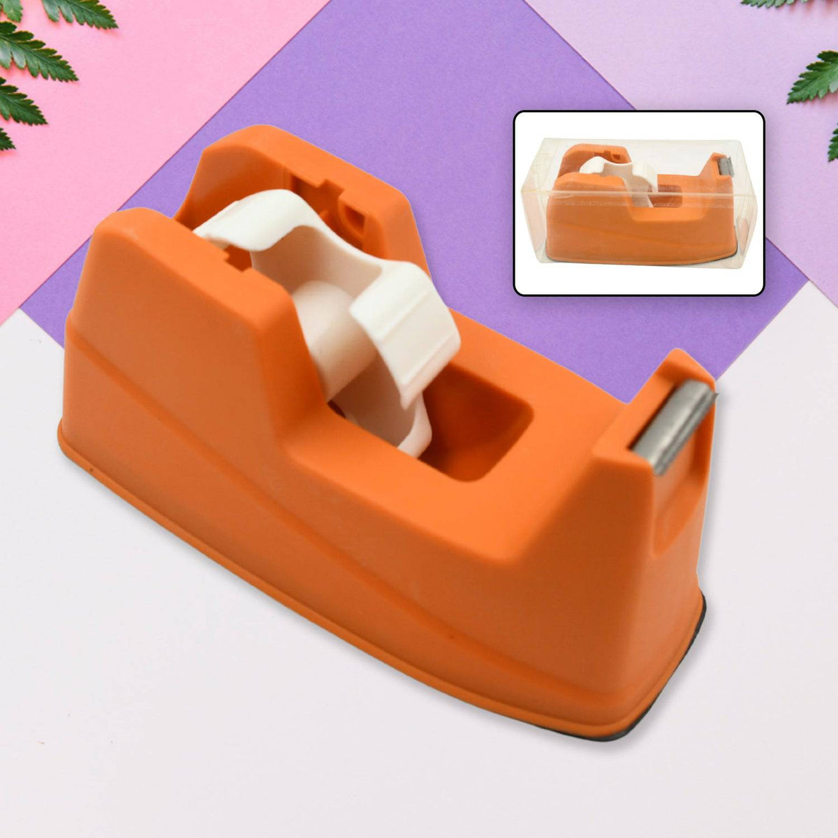 Plastic Tape Dispenser Cutter for Home Office use, Tape Dispenser for Stationary, Tape Cutter Packaging Tape (1 pc / 605 Gm) - jugaad.shop