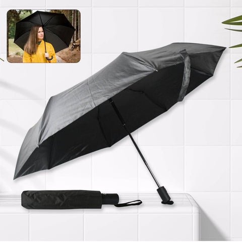 2 Fold Manual Open Umbrella| Windproof, Sunproof & Rainproof with Sturdy Steel Shaft & Wrist Straps | Easy to Hold & Carry | Umbrella for Women, Men & Kids - jugaad.shop