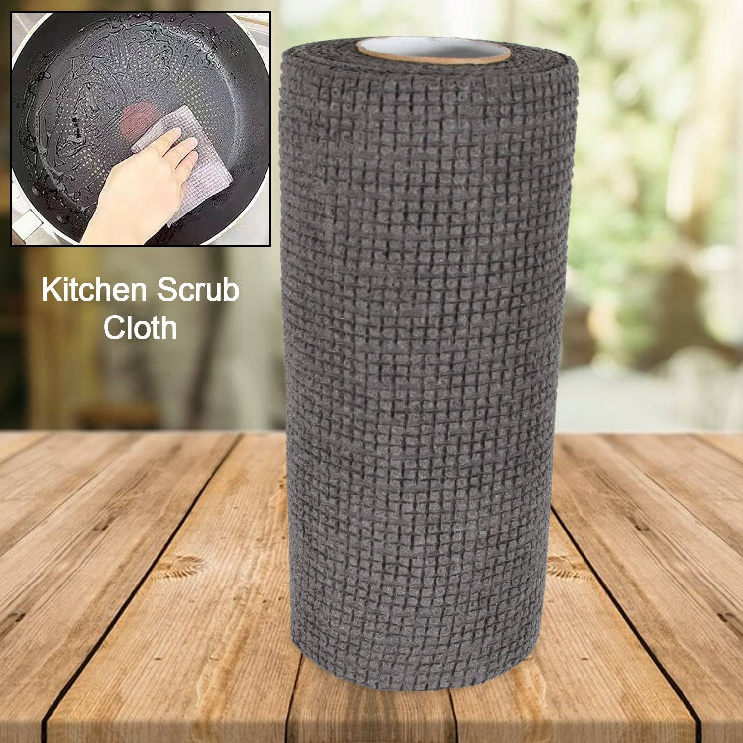 Durable Kitchen Scrub Cloth, Microfiber Cleaning Cloth Roll, Kitchen Wear-Resistant Cloth 20×22cm, Multipurpose Cleaning Cloths for Kitchen (1pc) - jugaad.shop