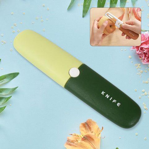 Multifunctional peeler Two in one fruit knife, fruit and vegetable cutting knife+sawtooth peeler, apple, carrot, potato, fruit slice antiskid - jugaad.shop