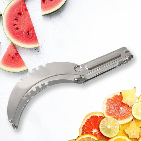 3in1 Stainless Steel Watermelon Cantaloupe Slicer Knife, Corer Fruit, Vegetable Tools Kitchen (1 Pc) - jugaad.shop