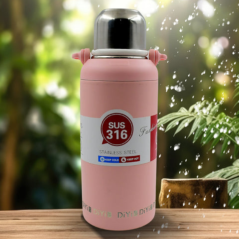 Stainless Steel tumblers 316 Stainless Steel, Vacuum Insulated Cup / Bottle, Portable Travel Kettle / Water Bottle with Handle, Outdoor Large Capacity Sports Kettle Cups / Bottle (1300 ML) - jugaad.shop