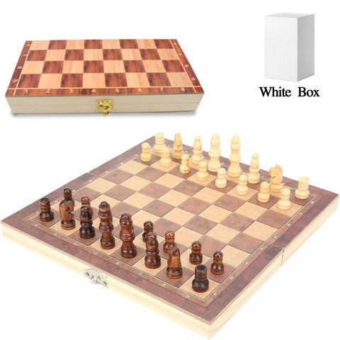 Foldable Wooden Chess Board Set (30 × 30 Cm / 1 Set) - jugaad.shop