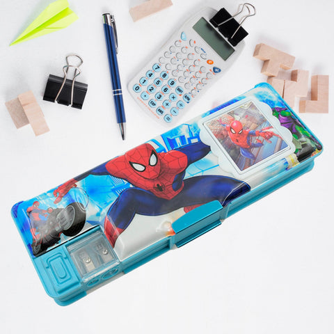 Cartoon Multi-functional Geometry Box with Calculator & Double Sharpener - jugaad.shop