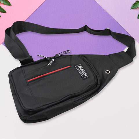 Waterproof Anti Theft Cross-body fanny pack waist bag, Shoulder Bags Chest Men Casual fashion USB Charging earphone hook Sling Travel Bag (1 Pc) - jugaad.shop