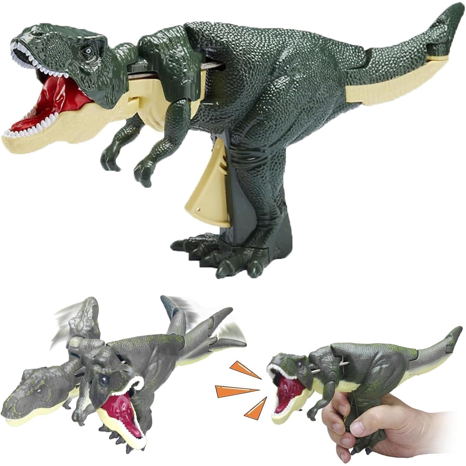 Dinosaur Roaring Toys Trigger, Dinosaurs Toys with Dinosaur Sound Lighting Model Vibrating Head Moving (3 + Years / 1 Pc) - jugaad.shop