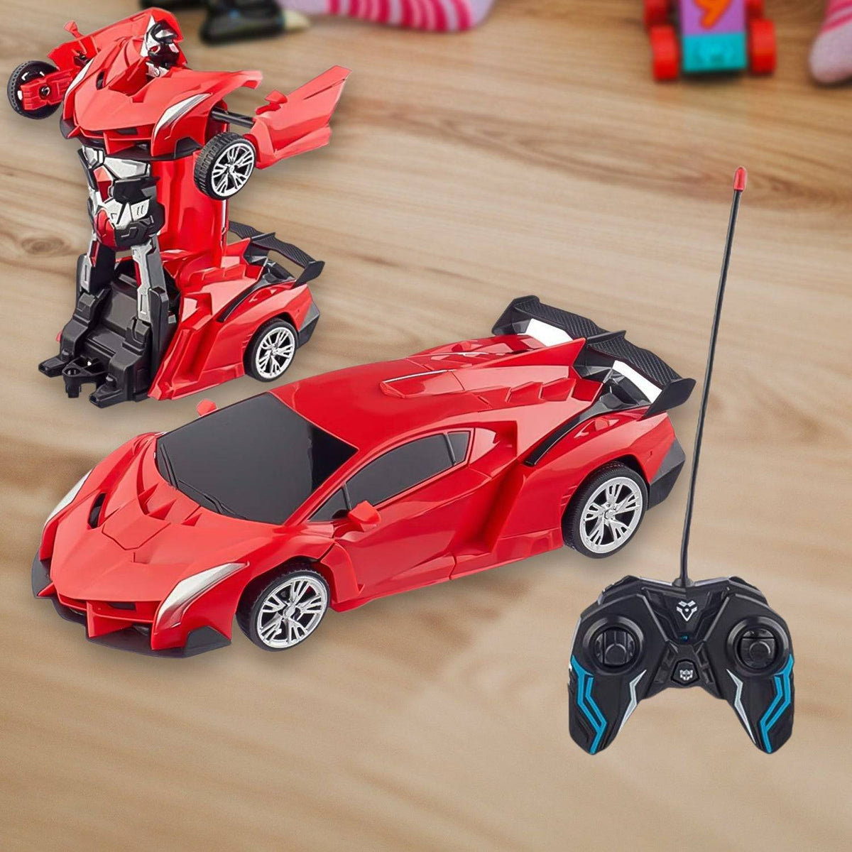 2 In 1 Automatic Robot Converted Remote Control Car With Light Scale 360°Drifting Deformation Robot Car Toy Kids Boys, Robot Convert Unique Toy For Boys (1 Pc) - jugaad.shop