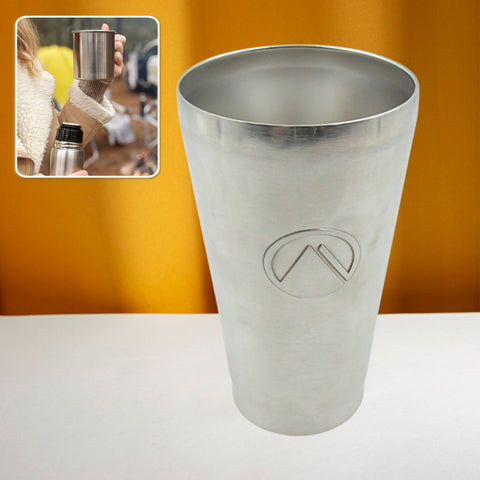 Stainless Steel Vacuum Insulated Travel Mug/ Glass Reusable Water Glass/Serving Unbreakable Drinking Glasses Plain Design for Everyday Use Drinks Water, Tea Mug, Outdoor, Home, Office (1 Pc) - jugaad.shop