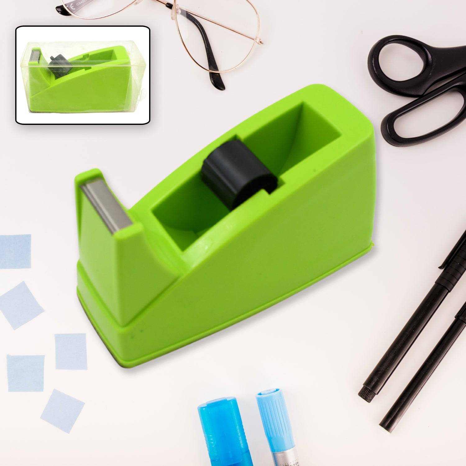 Plastic Tape Dispenser Cutter for Home Office use, Tape Dispenser for Stationary, Tape Cutter Packaging Tape School Supplies (1 pc / 515 Gm) - jugaad.shop