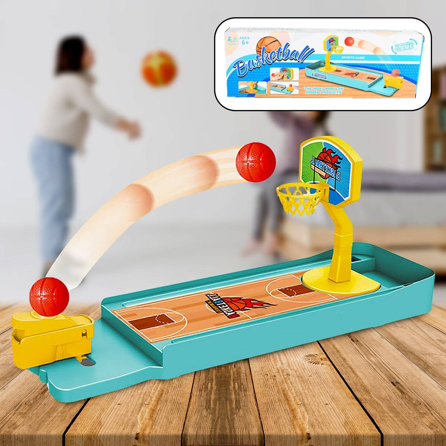 Mini Table Top Finger Basketball Game for Kids - Desktop Game for Kids & Adults, Basketball Finger Bowling Game, Fun Indoor Finger Bowling Game for Boys & Girls, Family Board Game - jugaad.shop