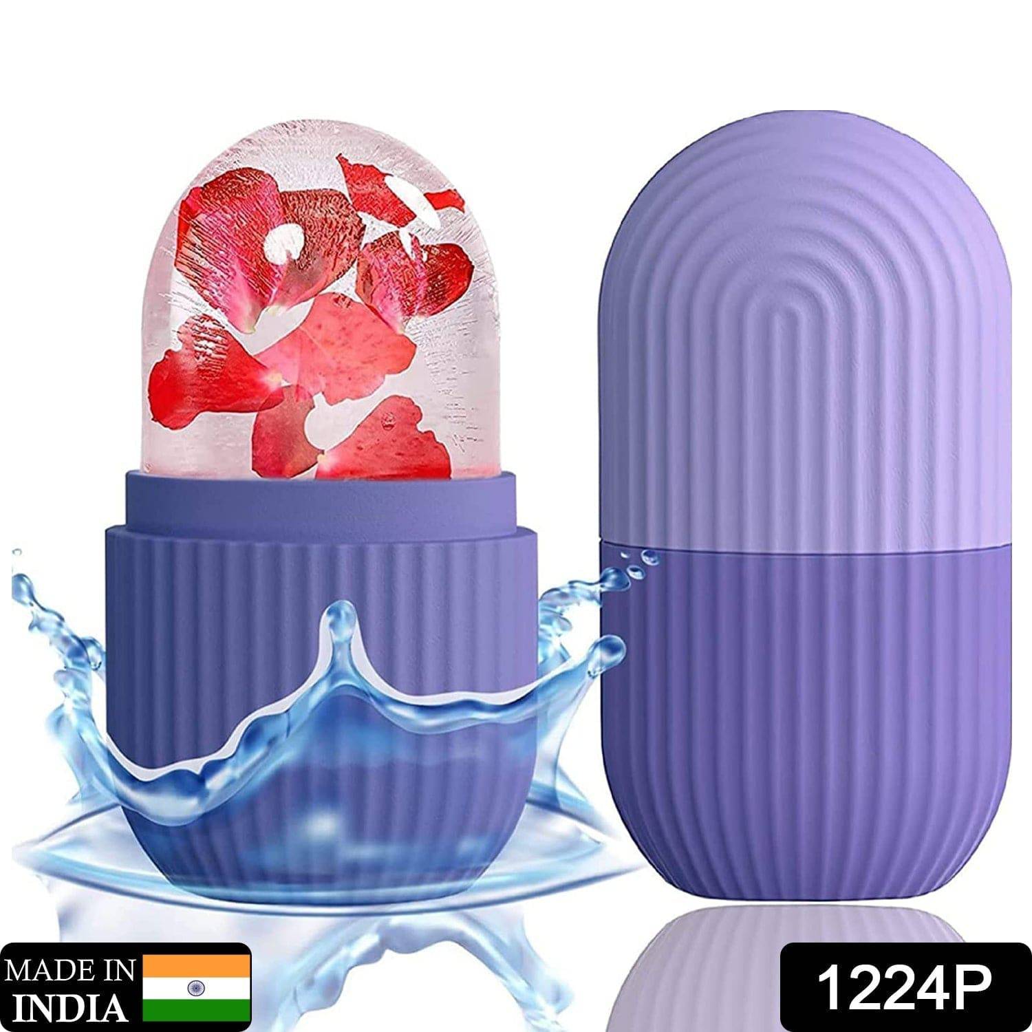 BEAUTY ICE ROLLER FOR FACE MASSAGER & EYE REUSABLE FACE ROLLERS FACIAL ROLLER ( Purple Color) - jugaad.shop