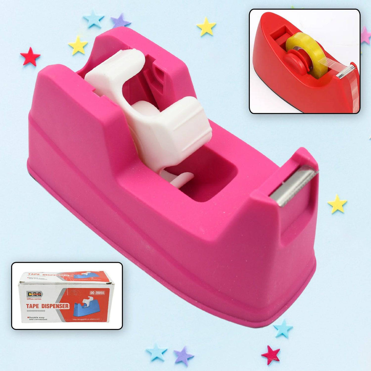 Plastic Tape Dispenser Cutter for Home Office use, Tape Dispenser for Stationary, Tape Cutter Packaging Tape (1 pc / 631 Gm) - jugaad.shop