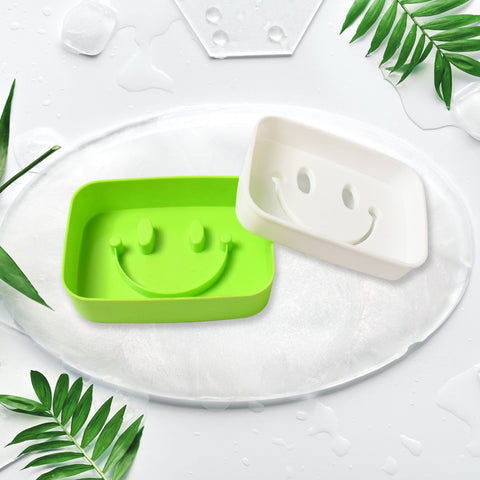 Portable Travel Home Box Cute Cartoons Smile Face Container Draining Holder Soap Dish - jugaad.shop