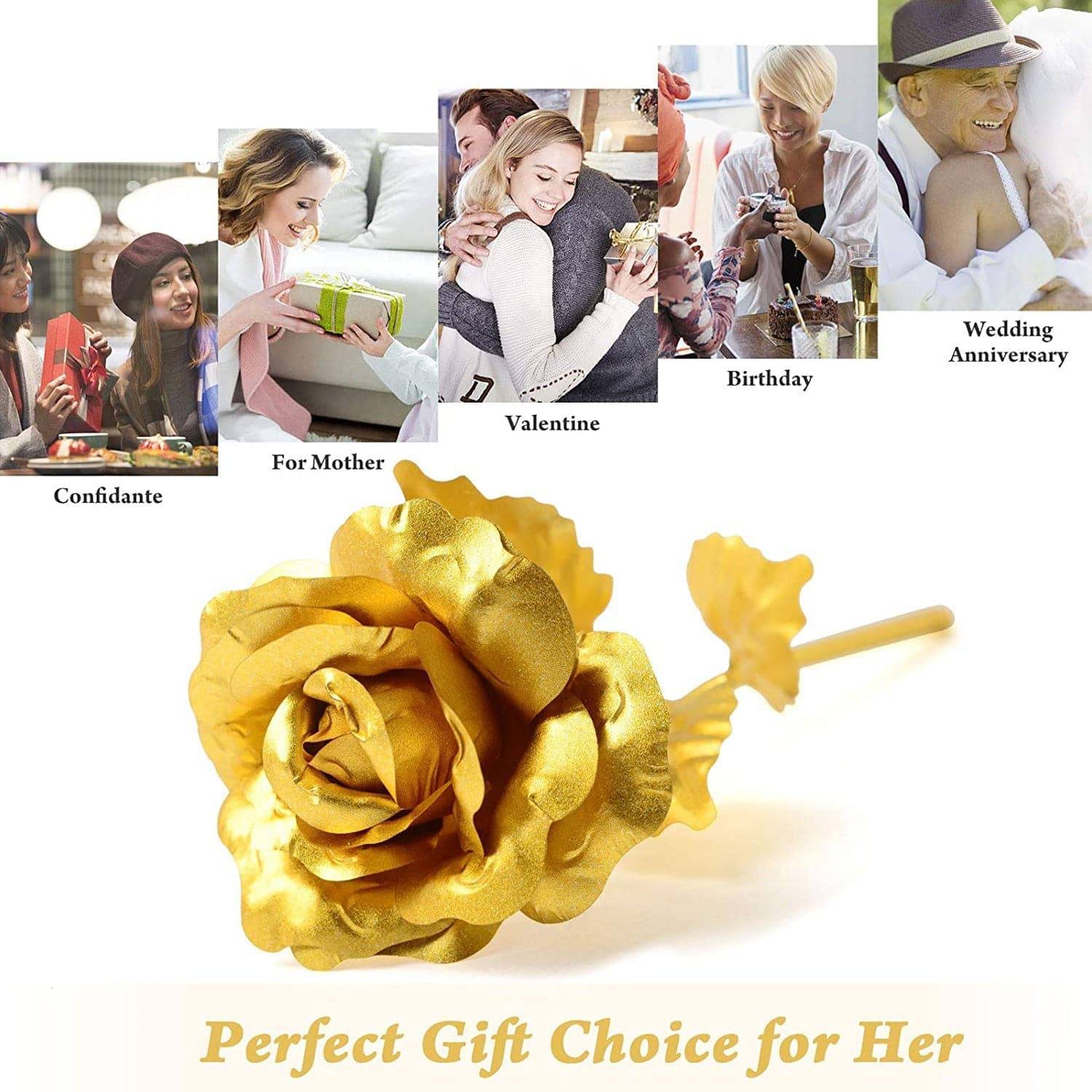 Luxury Decorative Gold Plated Artificial Golden Rose with Premium Box - jugaad.shop