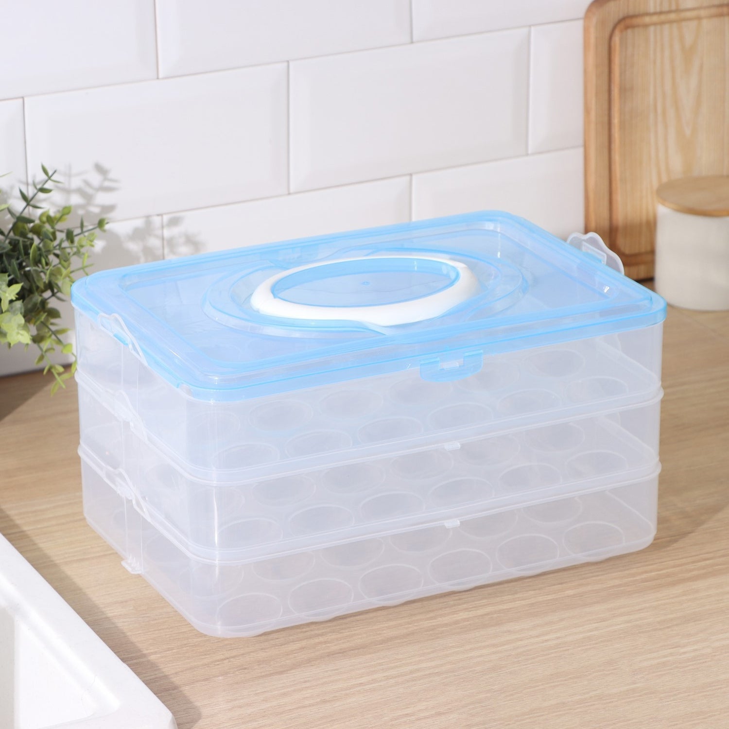 3-Layer Plastic Refrigerator Egg Storage Box (36 Grid) - jugaad.shop