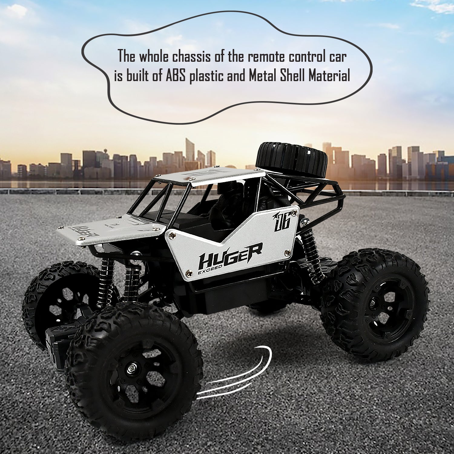 1:18 Scale Rock Crawler Monster RC Truck All Terrain Stunt Racing Car Rechargeable Indoor Outdoor Toy Car - jugaad.shop