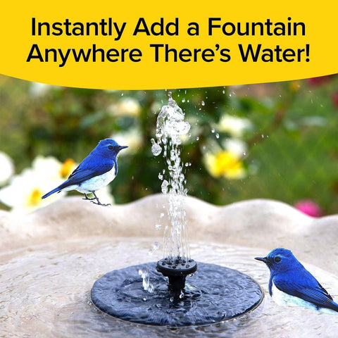 Fast Fountain by Pocket Hose - Solar-Powered - Instantly Adds a Water Feature Virtually Anywhere - 5 Spray Modes - No Installation or Batteries Required - Great for Bird Baths, Pools, Pond & More (1 Pc) - jugaad.shop