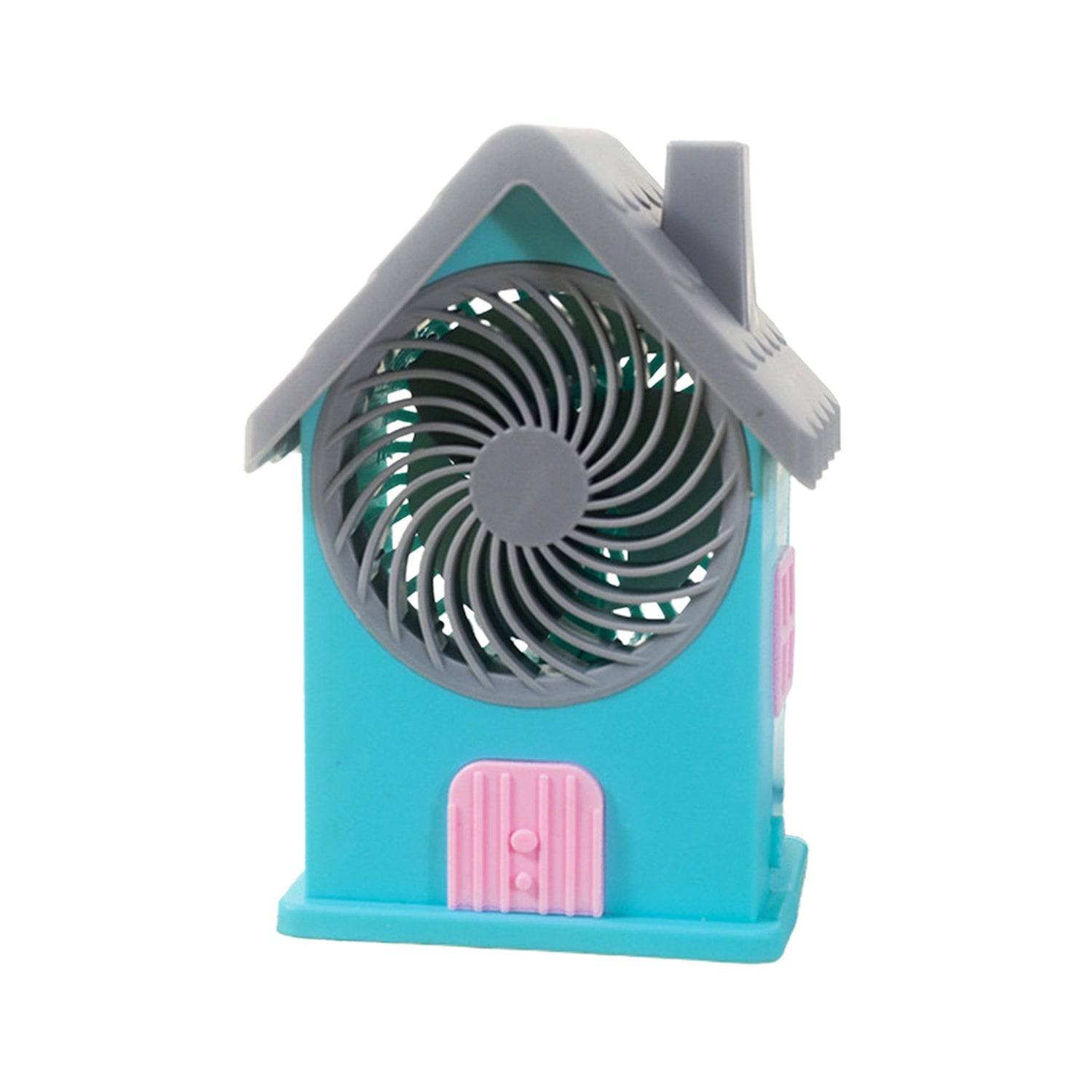 Mini House Fan House Design Rechargeable Portable Personal Desk Fan For Home , Office & Kids Use (Battery Not Include) - jugaad.shop