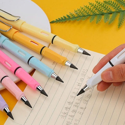 2In1 Everlasting Pencil Replaceable Head With Eraser, Inkless Pencils Eternal, Infinite Pencil, Portable Everlasting Pencil Reusable Erasable, Magic Pencils for Kids Painting Stationary - jugaad.shop