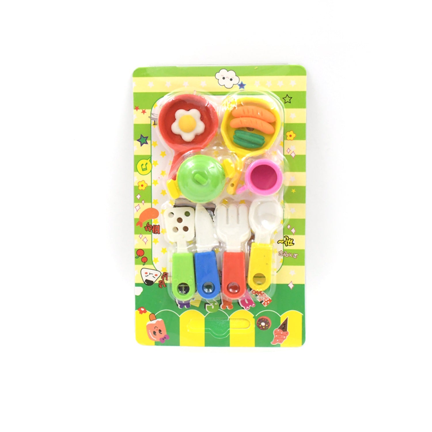 Fancy & Stylish Mini Erasers for Kids (8 Pc Set) - Fun Designs, Party Favors - jugaad.shop