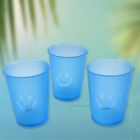 Plastic Tumblers Lightweight Cups / Glass Reusable Drinking Cups Restaurant Cups Dishwasher Safe Beverage Tumblers Glasses for Kitchen Water Transparent Glasses 3 pc Set - jugaad.shop