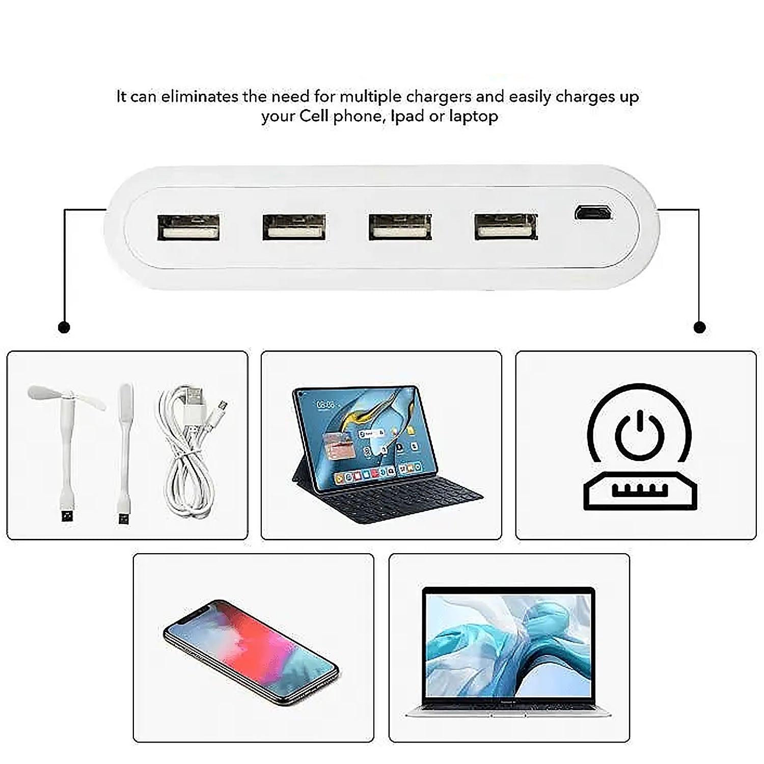 4in1 hub is USB For Pen drive, Mouse, Keyboards, Camera, Mobile, Tablet, PC, Laptop, TV, Study table, CHARGING Extension HUB Portable (1 pc) - jugaad.shop