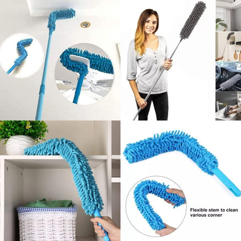 Long Handle Dust Cleaning Brush, Adjustable Microfiber dust Brush, Foldable Home appliances Ceiling Cleaner, Latest Home Improvement Products - jugaad.shop