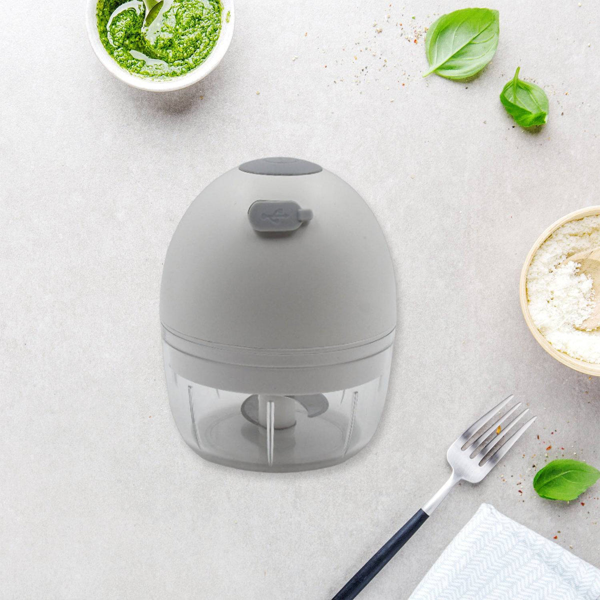 Chopper for Kitchen Electric, Rechargeable Garlic Chopper, Cordless Mini Food Processor, Portable Food Chopper with Detachable Stainless Steel Blade for Garlic, Ginger, Onion, Meat (200ML) - jugaad.shop