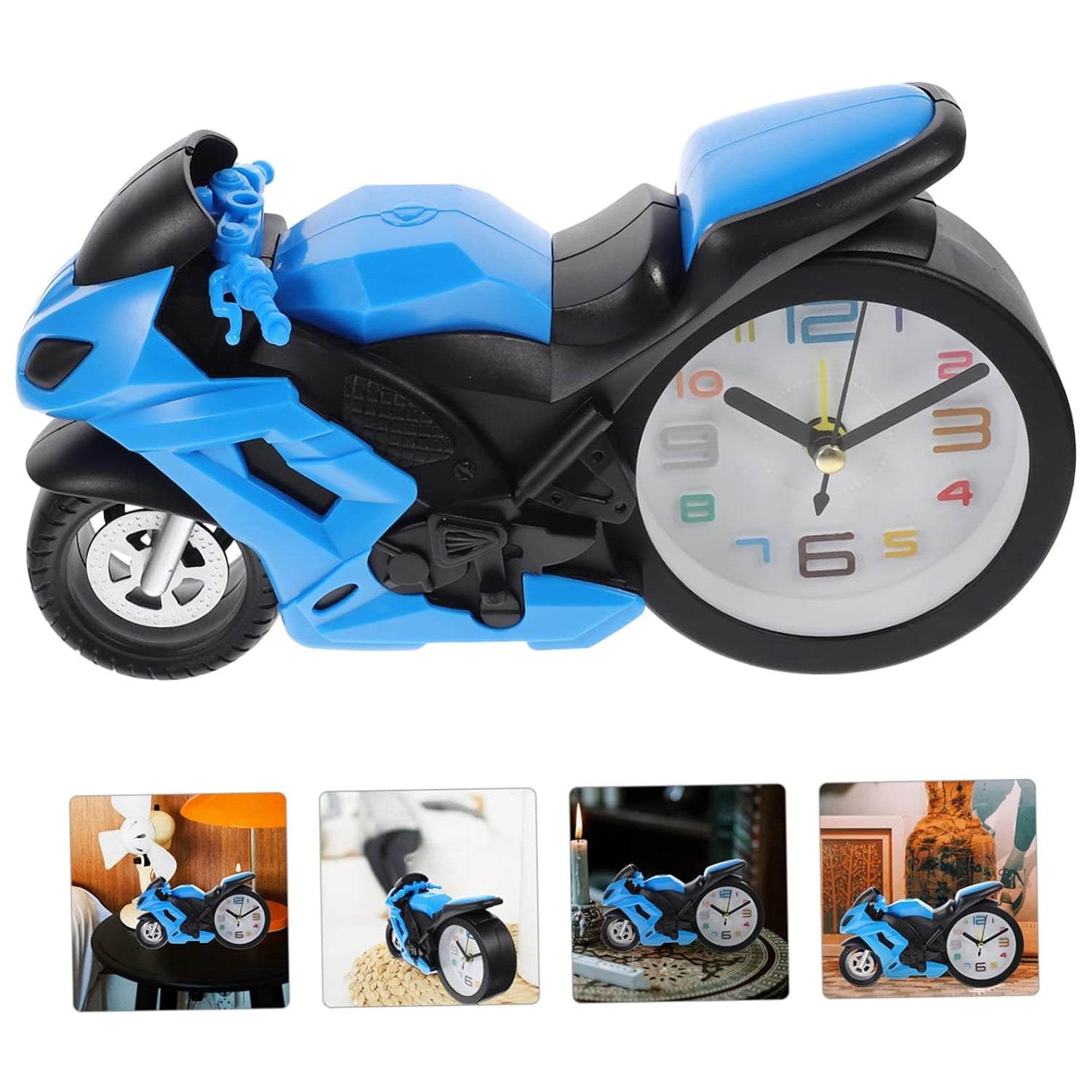 Fashioned Alarm Clock Novelty Retro Motorcycle / Motorbike Engine Style Clocks Alarm Clock Desktop Decoration Kids Gift - jugaad.shop