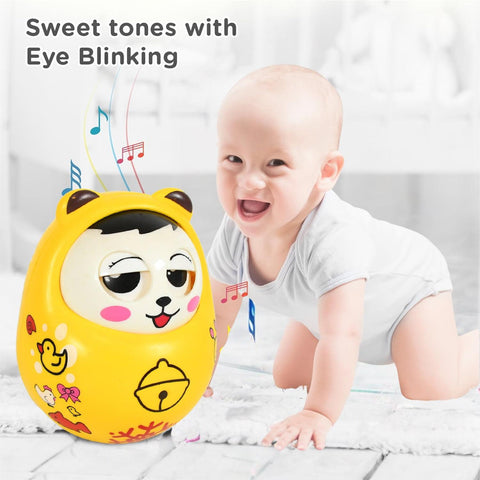 Musical Roly Poly Toys for Baby | Push and Shake Wobbling Toy with Music | Tumbler Doll Toy for Babies | Sound Balancing Doll Toys for Baby Boys, Girls 8+ Months Multicolor (1 Pc) - jugaad.shop