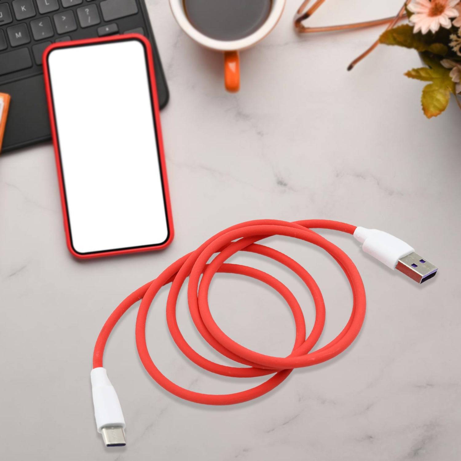 Unique Type C Dash Charging USB Data Cable | Fast Charging Cable | Data Transfer Cable For All C Type Mobile Use - jugaad.shop