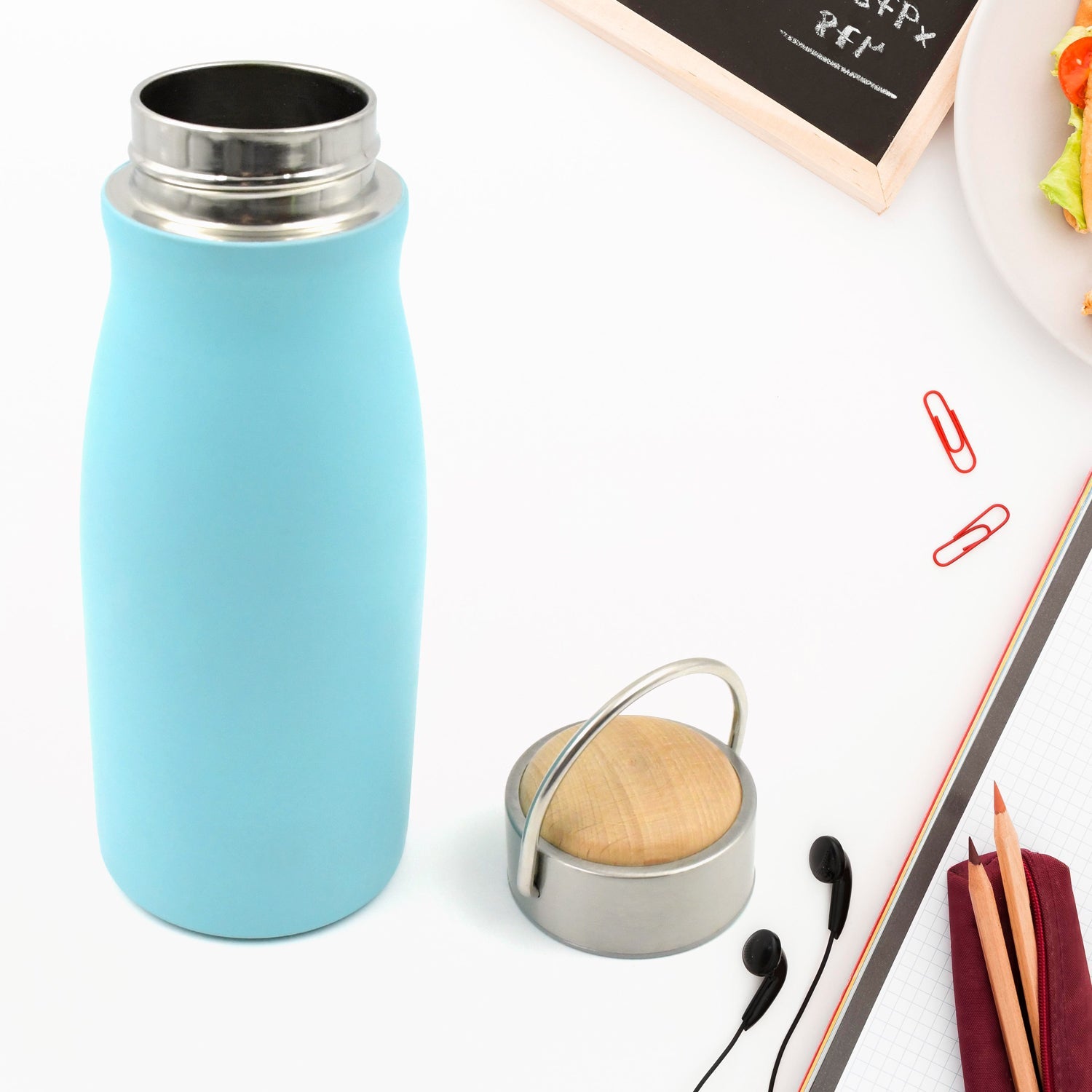 Stainless Steel Water Bottle With Handle, Fridge Water Bottle, Stainless Steel Water Bottle Leak Proof, Rust Proof, Hot & Cold Drinks, Gym Sipper BPA Free Food Grade Quality, Steel fridge Bottle For office / Gym / School (360 ML) - jugaad.shop