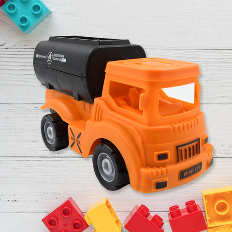 Tanker Truck Toys for Kids, friction power Vehicles Toy Truck, Plastic Truck, Friction Power Toy Trucks For Boys Girls, & Kids (1 Pc / Mix Color) - jugaad.shop