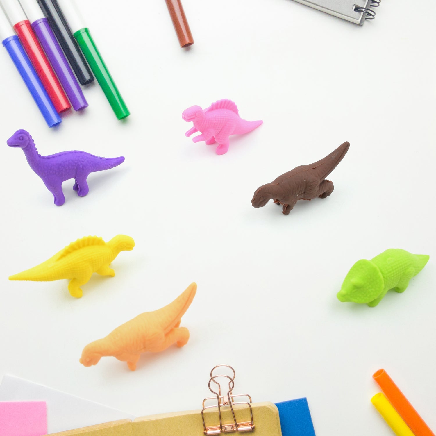 Dinosaur Shaped Erasers Animal Erasers for Kids, Dinosaur Erasers Puzzle 3D Eraser, Mini Eraser Dinosaur Toys, Desk Pets for Students Classroom Prizes Class Rewards Party Favors (6 Pcs Set ) - jugaad.shop