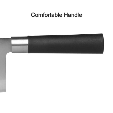 Stainless Steel Chef Damascus Cleaver Vegetable Knife with Plastic Handle & Cover, Multipurpose Use for Kitchen or Restaurant (12 Inch) - jugaad.shop