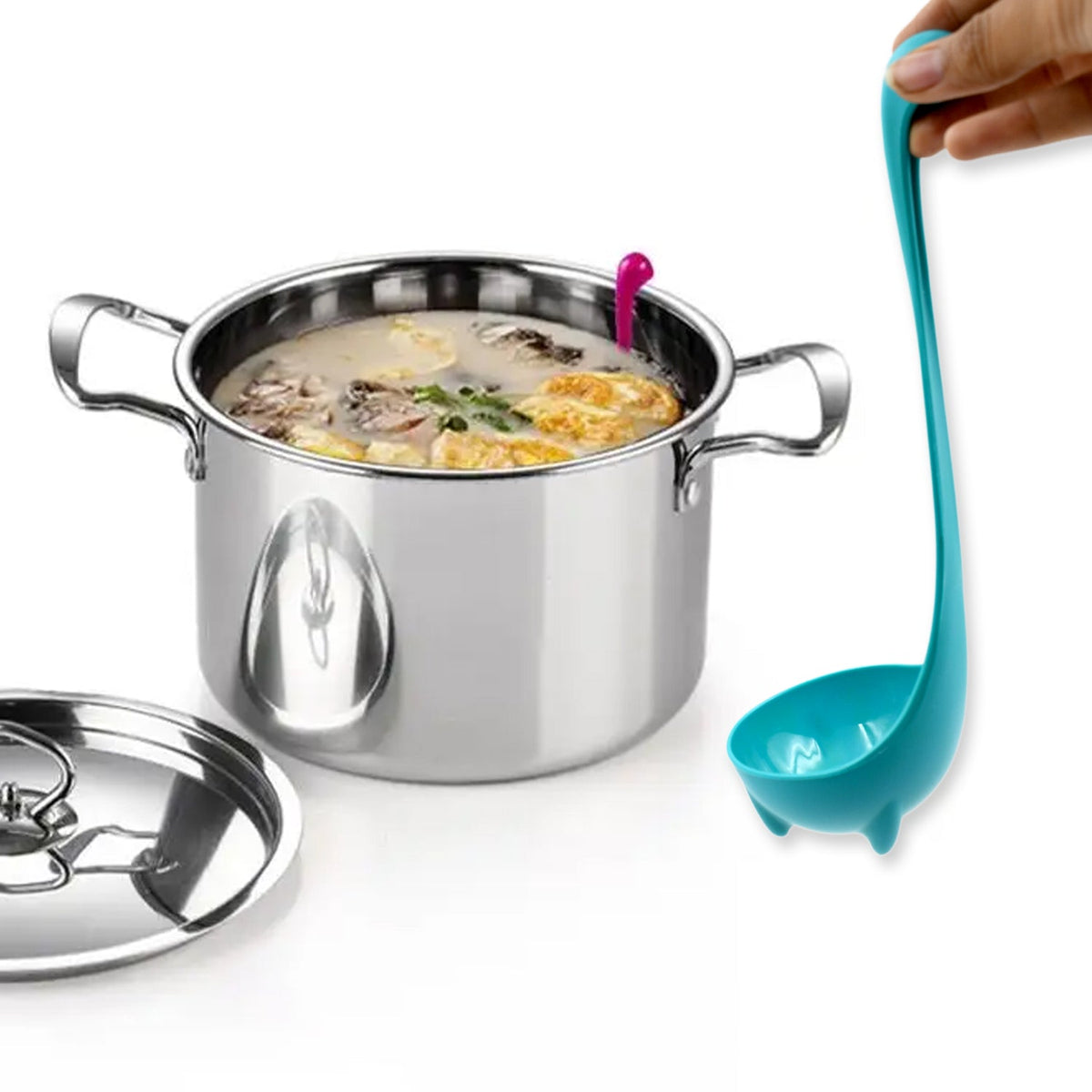 Multifunctional Colander Spoon: Soup Strainer, Long Handle, Kitchen Tool - jugaad.shop