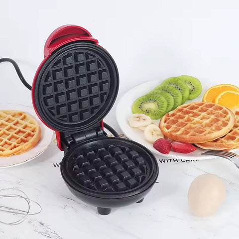 Mini Waffle Maker Machine Waffle Iron Home Appliances Kitchen Gift Easy To Clean, On-Stick Surfaces, Perfect Breakfast, Dessert, Sandwich, Pan Cakes, Paninis / Other Snacks Machine - jugaad.shop