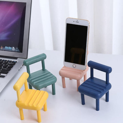 Mobile Phone Holder, Mini Chair Cell Phone Stand, Portable Smartphone Dock, Cellphone Holder for Desktop Design Compatible with All Mobile Phones (1 Pc) - jugaad.shop