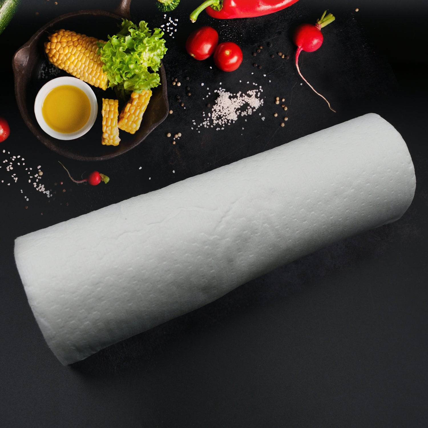 Kitchen Printed Tissue Roll Non-stick Oil Absorbing Paper Roll Kitchen Special Paper Towel Wipe Paper Dish Cloth Cleaning Cloth 30 sheets - jugaad.shop