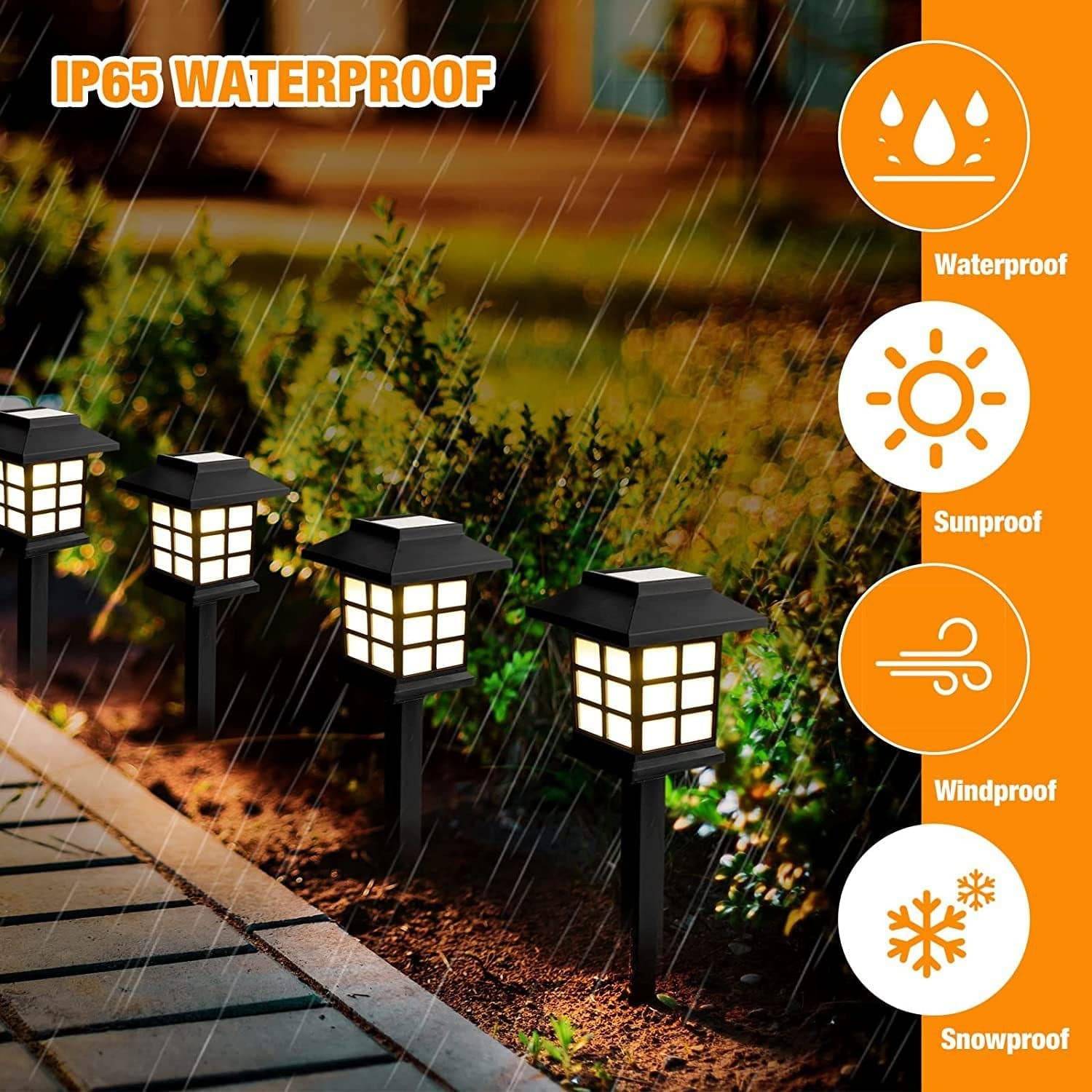 Solar Garden Lights, Outdoor Solar Landscape Lights, Waterproof Outdoor Solar Lights Walkway for Patio, Lawn, Yard, and Landscape (Pack of 2) - jugaad.shop