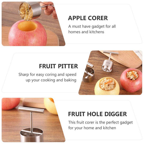 Corer Pear Core Separator Vegetable Core Remover Seeder Cutter Pitter Fruit Hole Remover Coring Tool (1 Pc) - jugaad.shop