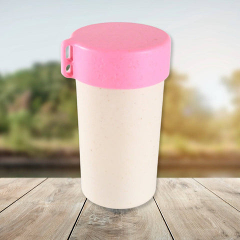 Travel Coffee Cup Portable Water Bottle Wheat Straw Coffee Tea Mug Coffee Mug with Lids for Coffee Tea (300 ML Approx) - jugaad.shop