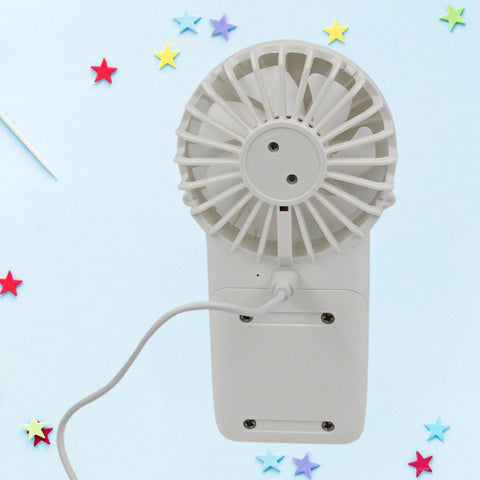 Portable Small Electric Fan, Handheld Fan With 3 Modes USB Rechargeable Mini Student Handheld Class Personal Fan (1 Pc) - jugaad.shop