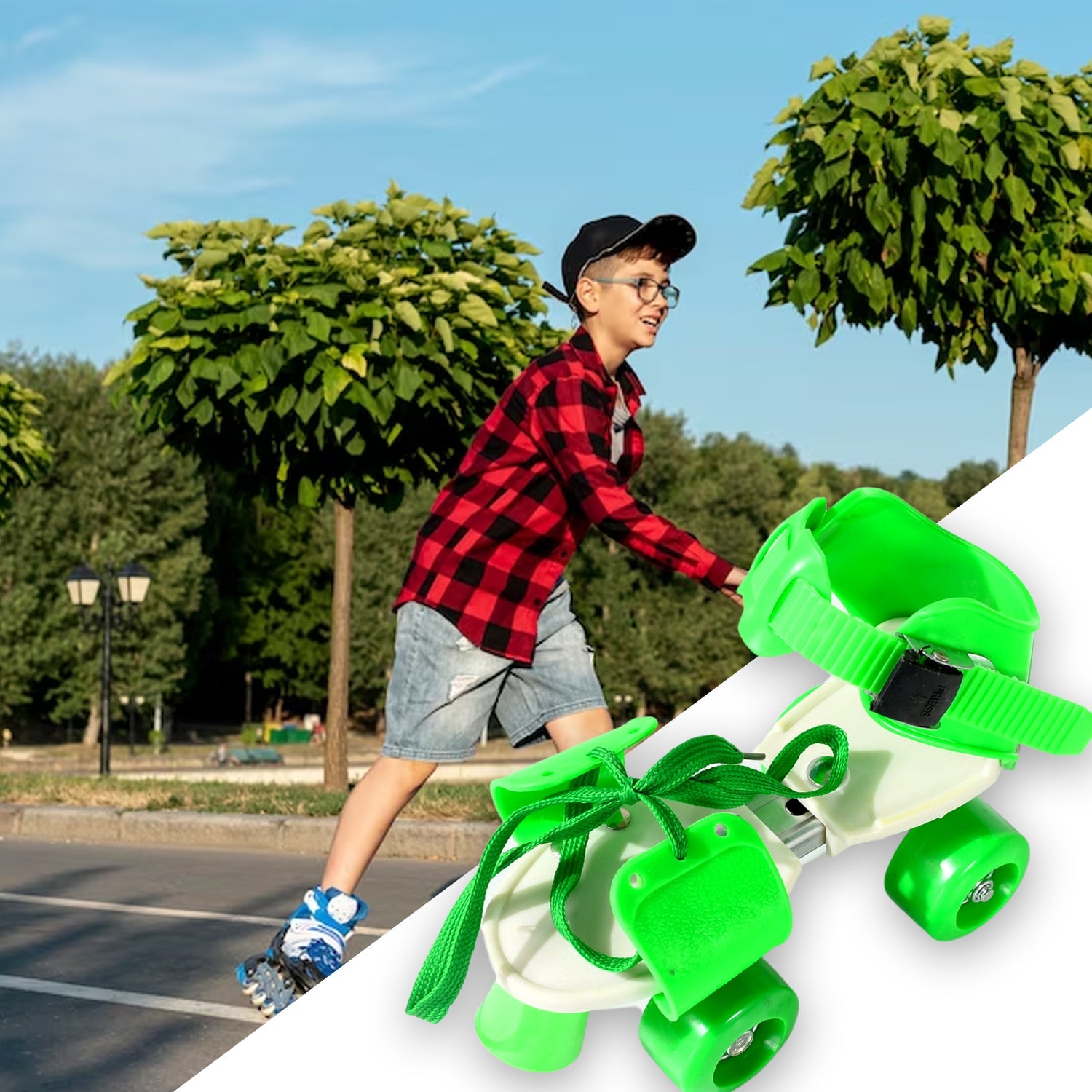 Roller Skates for Kids, Very Adjustable & Comfortable to Use / Roller Skate, Skating / (Pair of 1)  - jugaad.shop