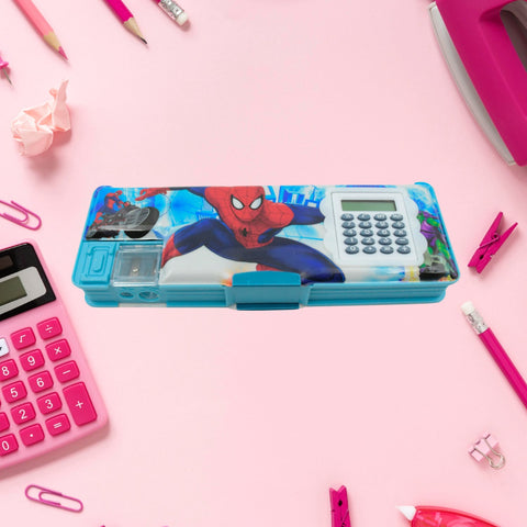 Cartoon Multi-functional Geometry Box with Calculator & Double Sharpener - jugaad.shop