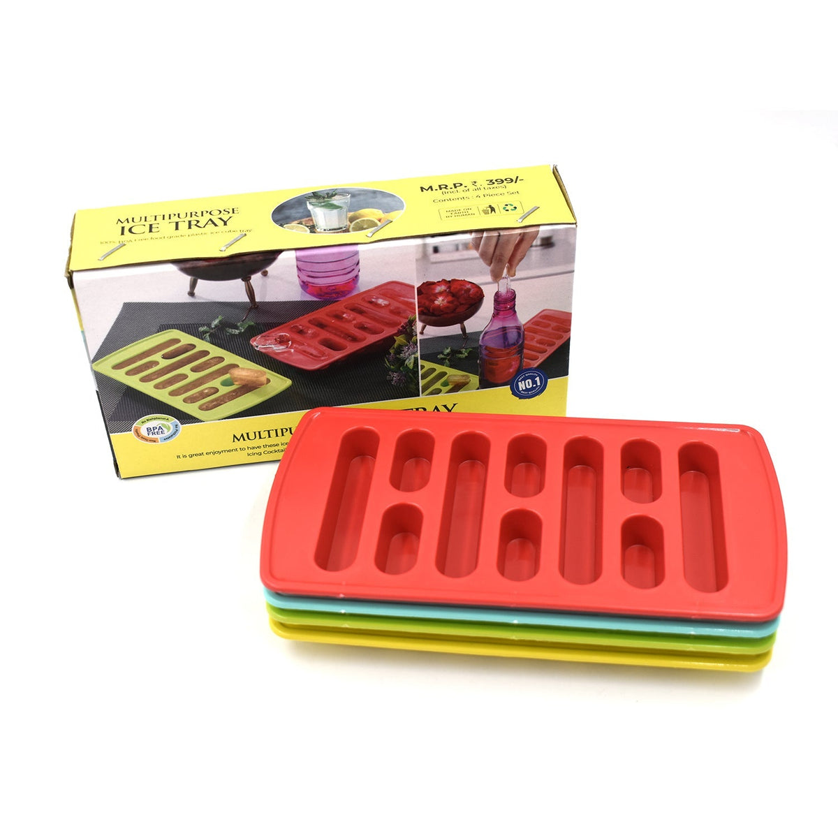 4 Pc Fancy Ice Tray used widely in all kinds of household places while making ices and all purposes. - jugaad.shop